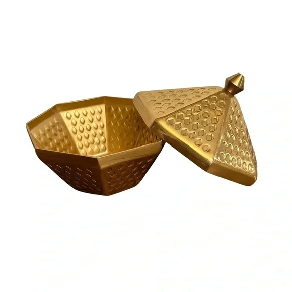 IKEA GOKVÄLLA 605.420.33 Ramadán Collection Gold Tone Aluminum Serving Bowl - Picture 4 of 12